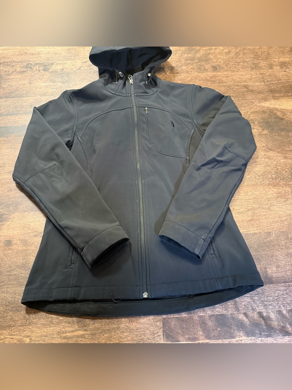 The North Face Black Hooded Lightweight Softshell Jacket